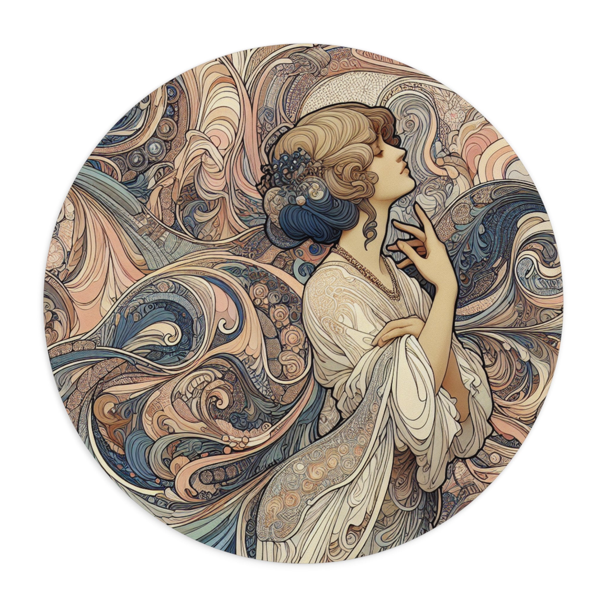 Elegant Art Nouveau Mouse Pad for Vintage Office Decor - Unique Gift & Home Office Accessories - Rosetta Creative Boutique